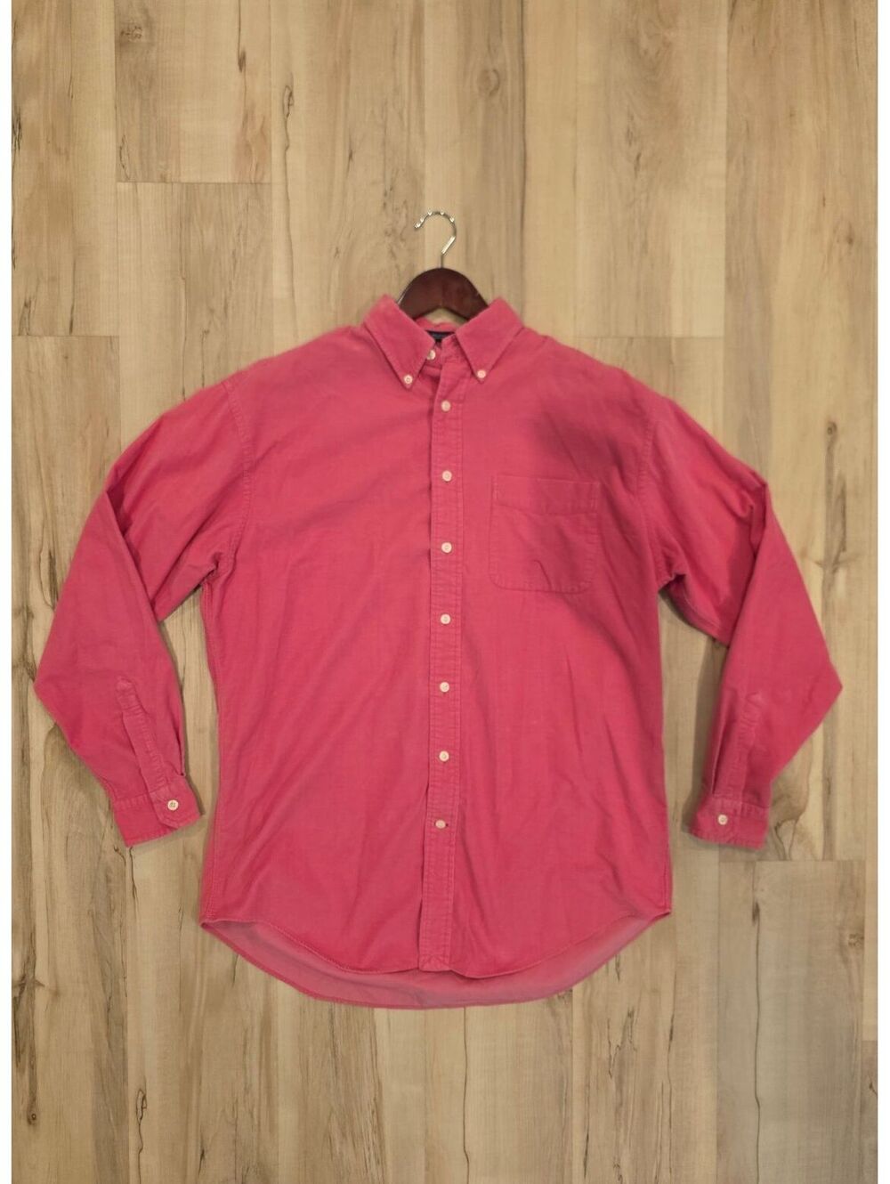 Daniel Cremieux Collection Men's Pink Corduroy Button-Down Shirt Medium